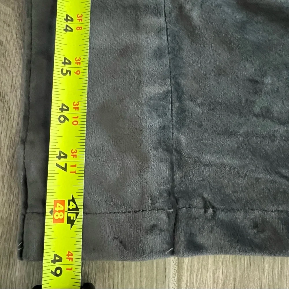 Set of 4 dark gray luxury velvet curtains 49x92.5in EUC